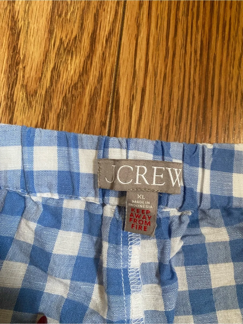 J. Crew Relaxed boxer short in gingham linen-cotton blend XL